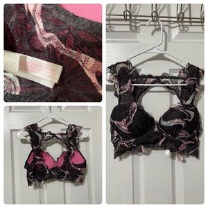 6 pink bralettes